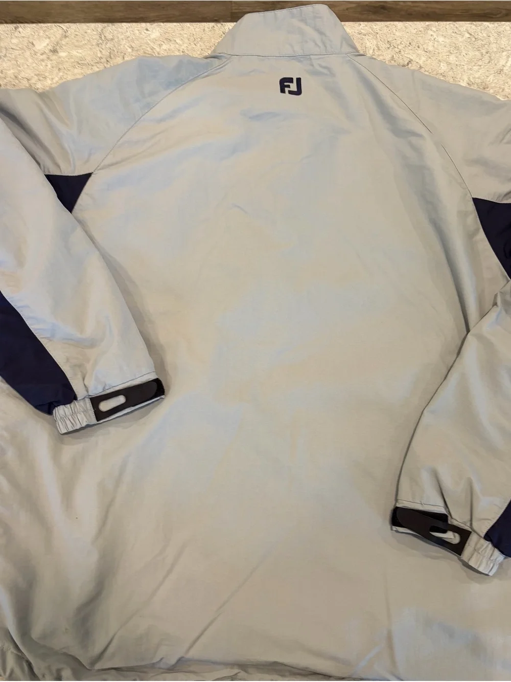 FootJoy Golf Men's Navy and Light Gray Pullover Windbreaker Jacket-Large